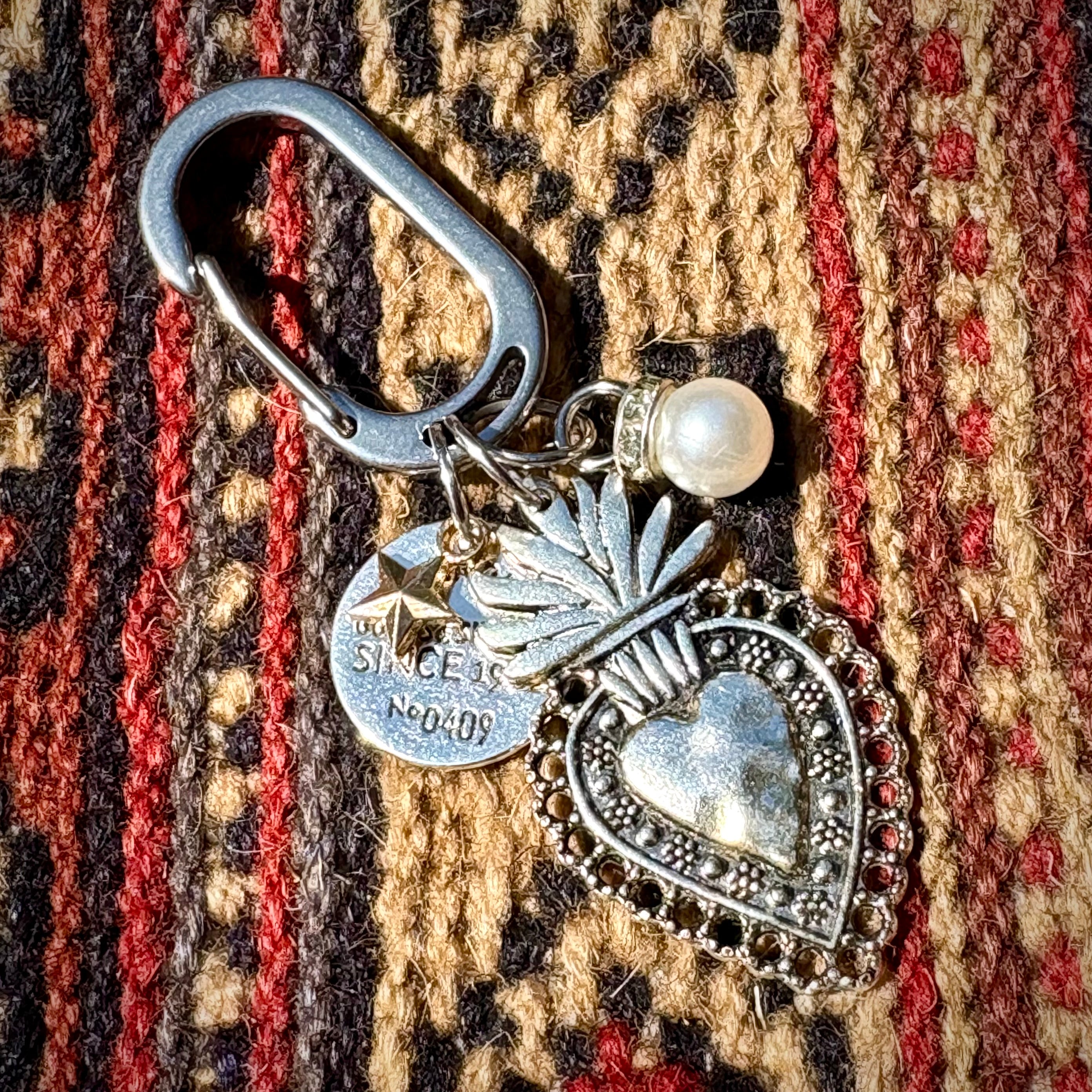 Burning Heart Keychain / Charm