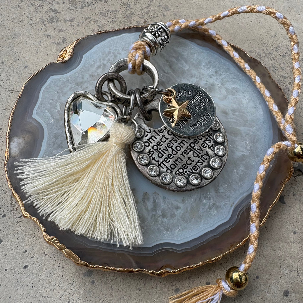 Coined Values Bag Charm