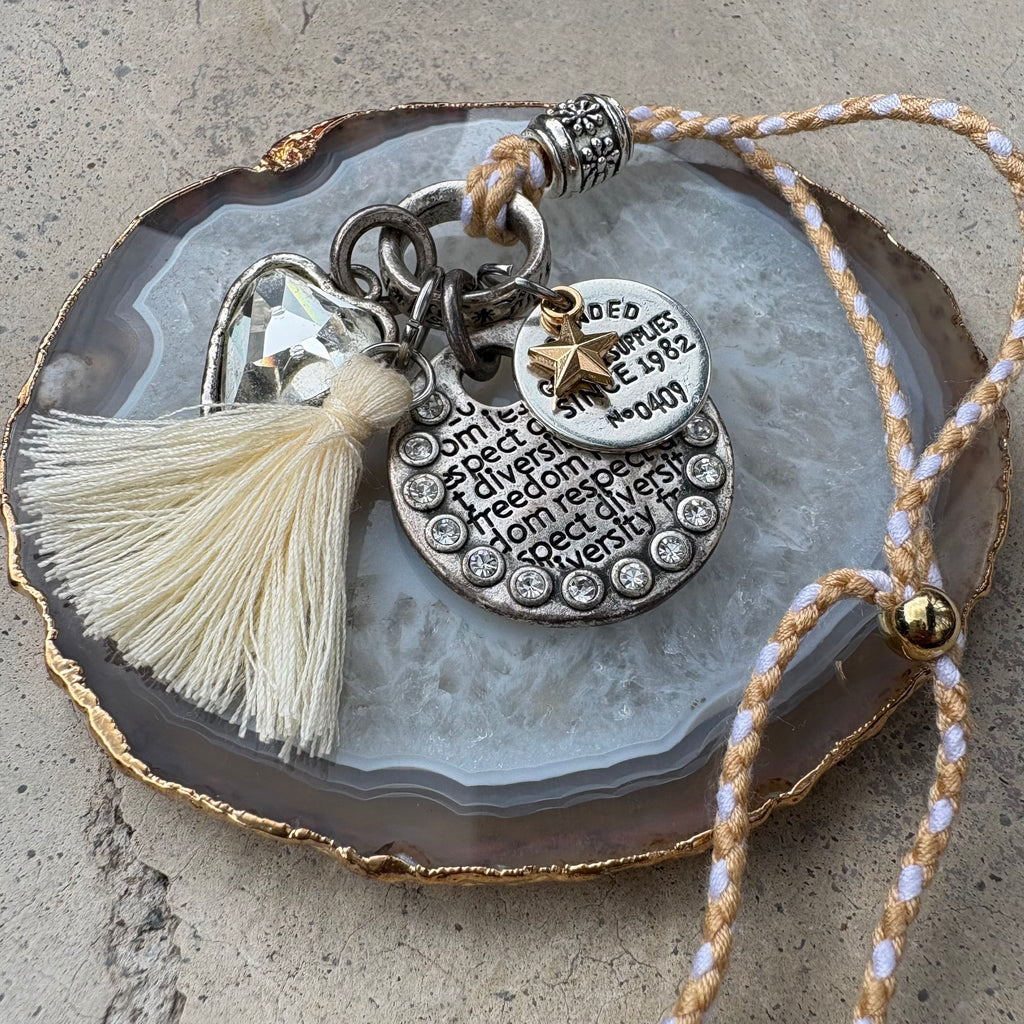 Coined Values Bag Charm