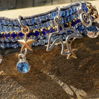 Wave Spark Beaded Charm Bracelet