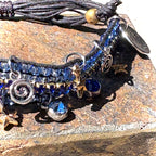 Wave Spark Beaded Charm Bracelet