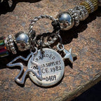 Silver Groove Rainbow Warrior Bracelet
