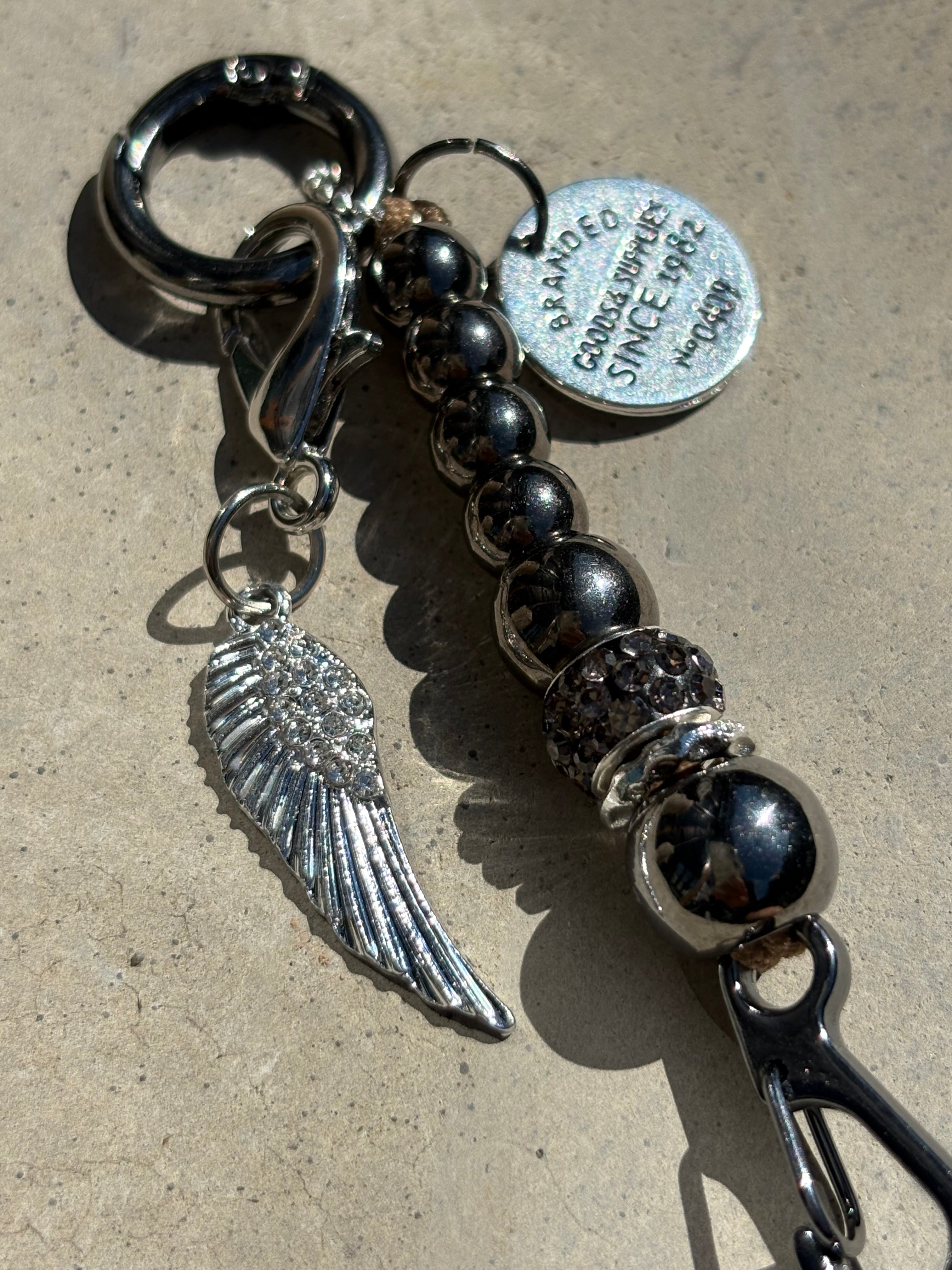 Onyx Wild Wing Keychain / Charm