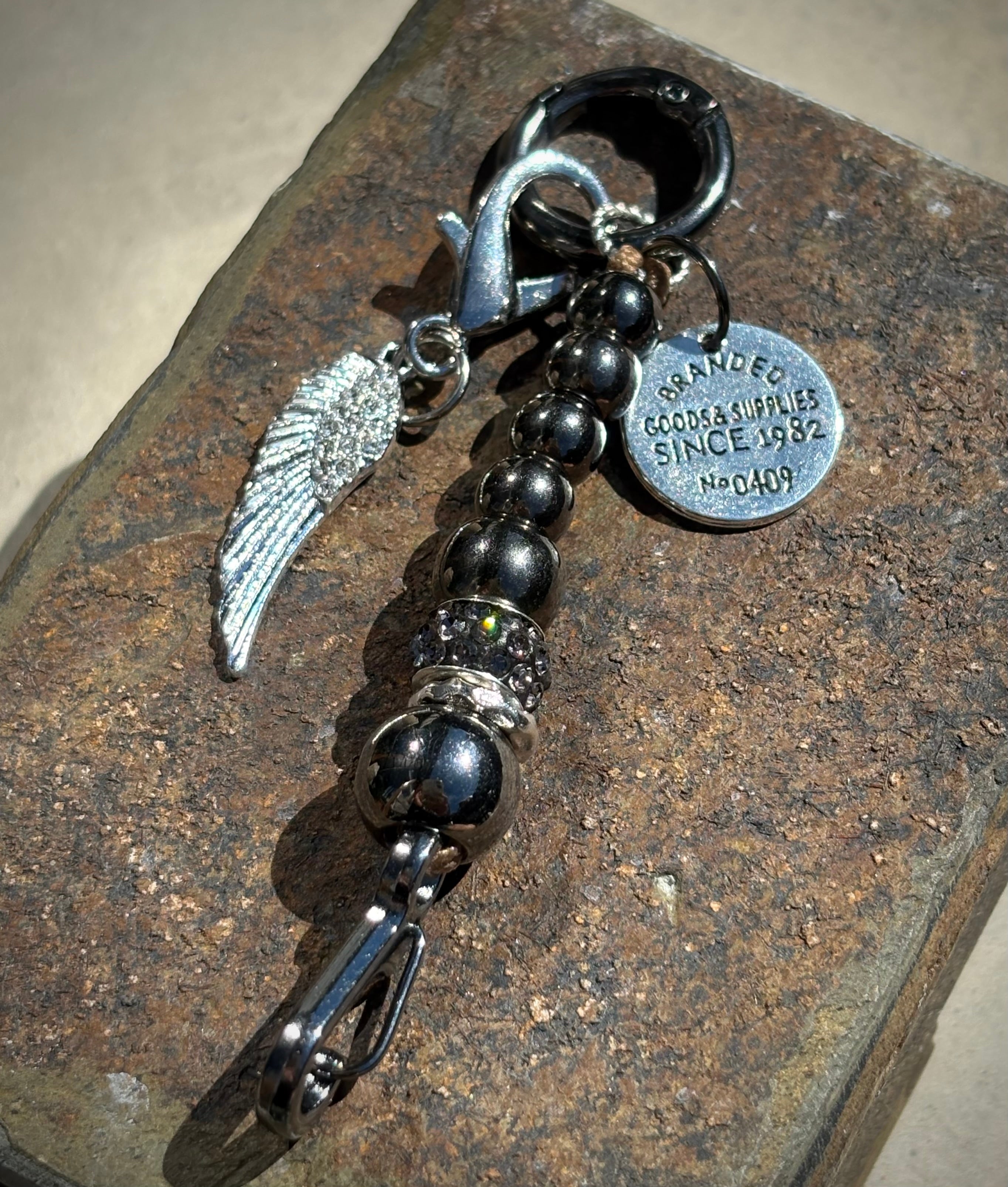Onyx Wild Wing Keychain / Charm