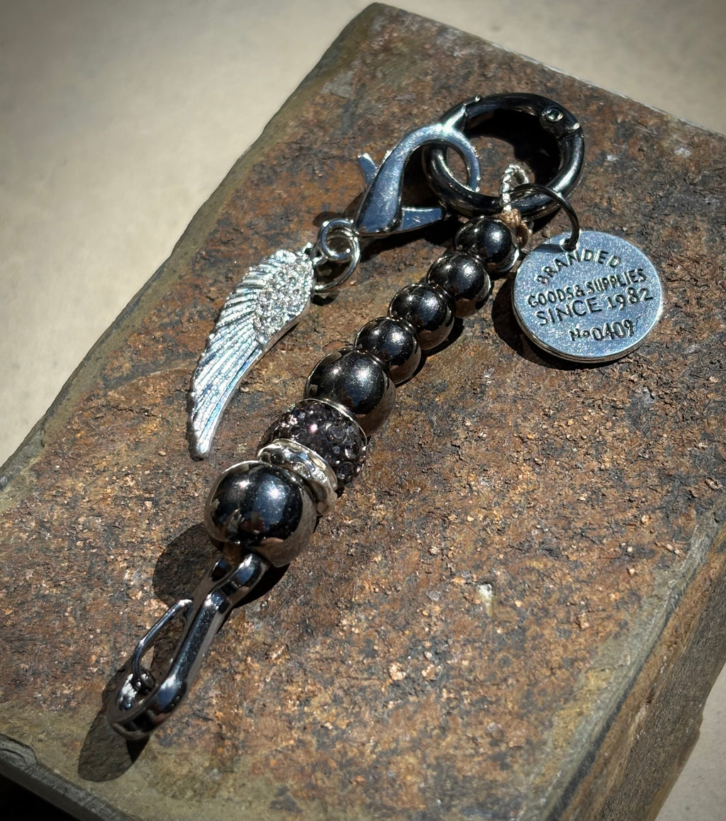 Onyx Wild Wing Keychain / Charm