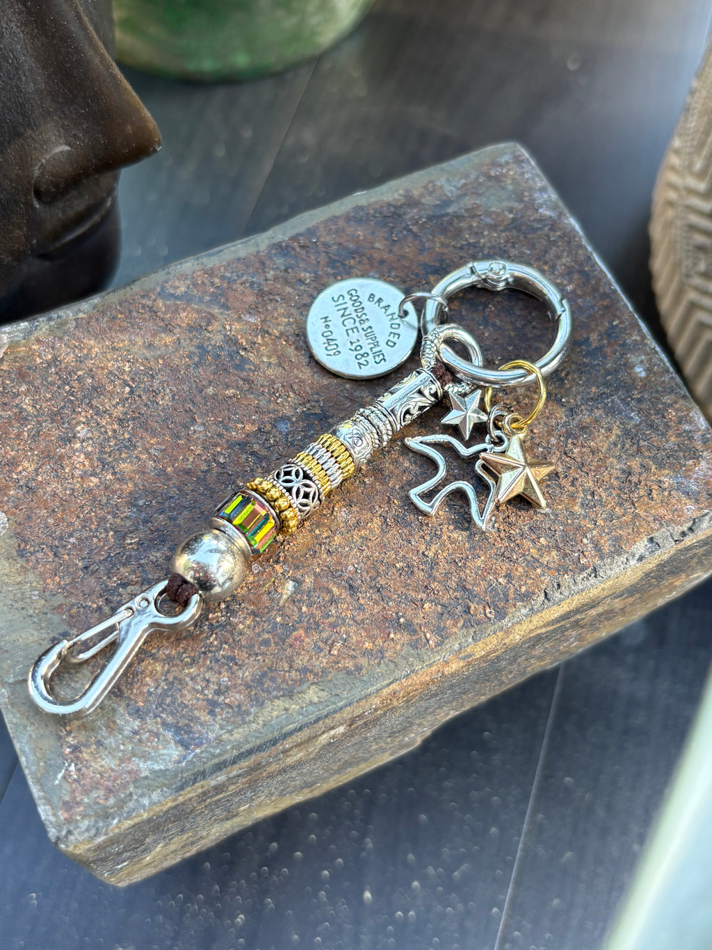 Rainbow Gold Keychain / Charm