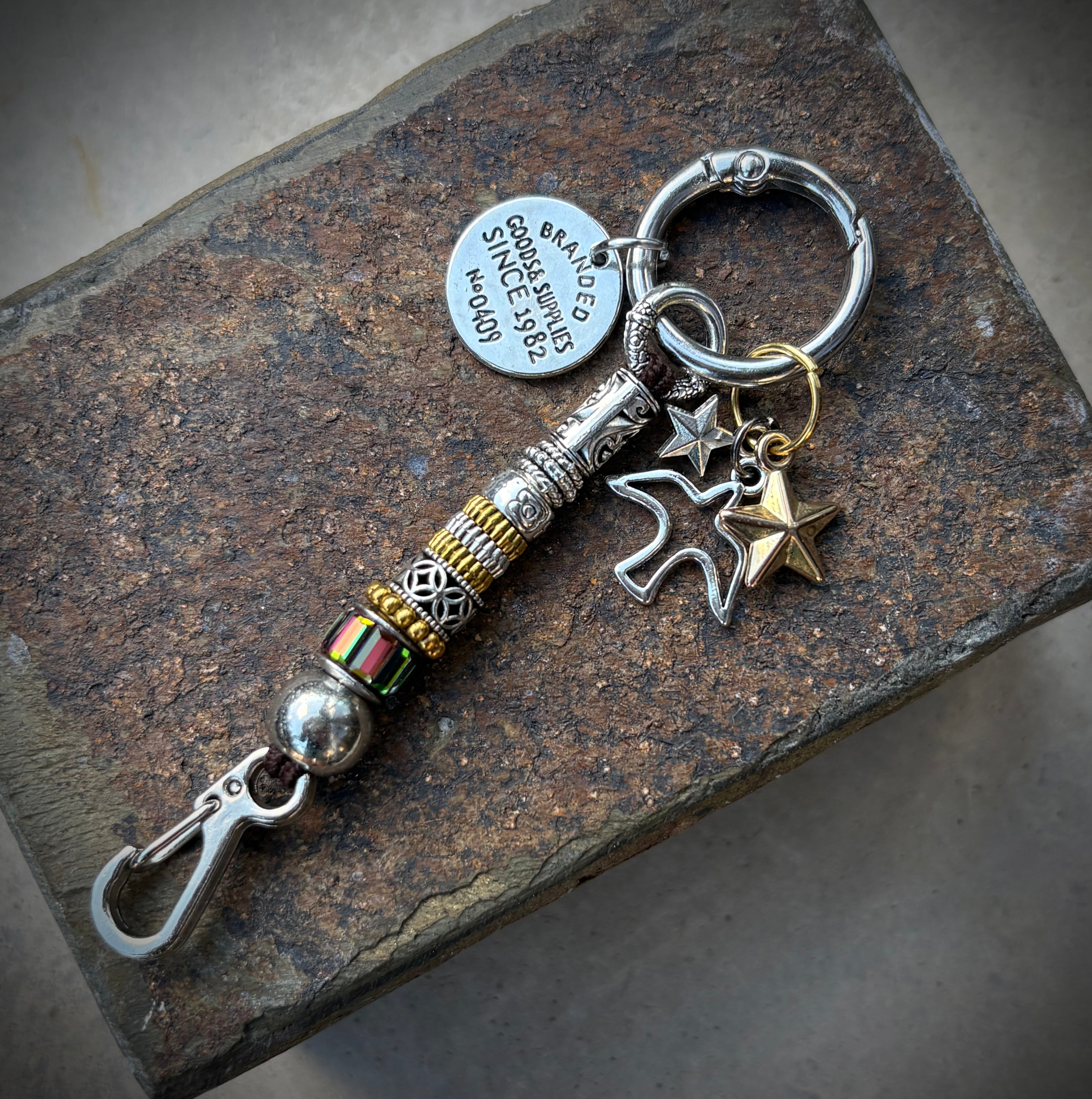 Rainbow Gold Keychain / Charm