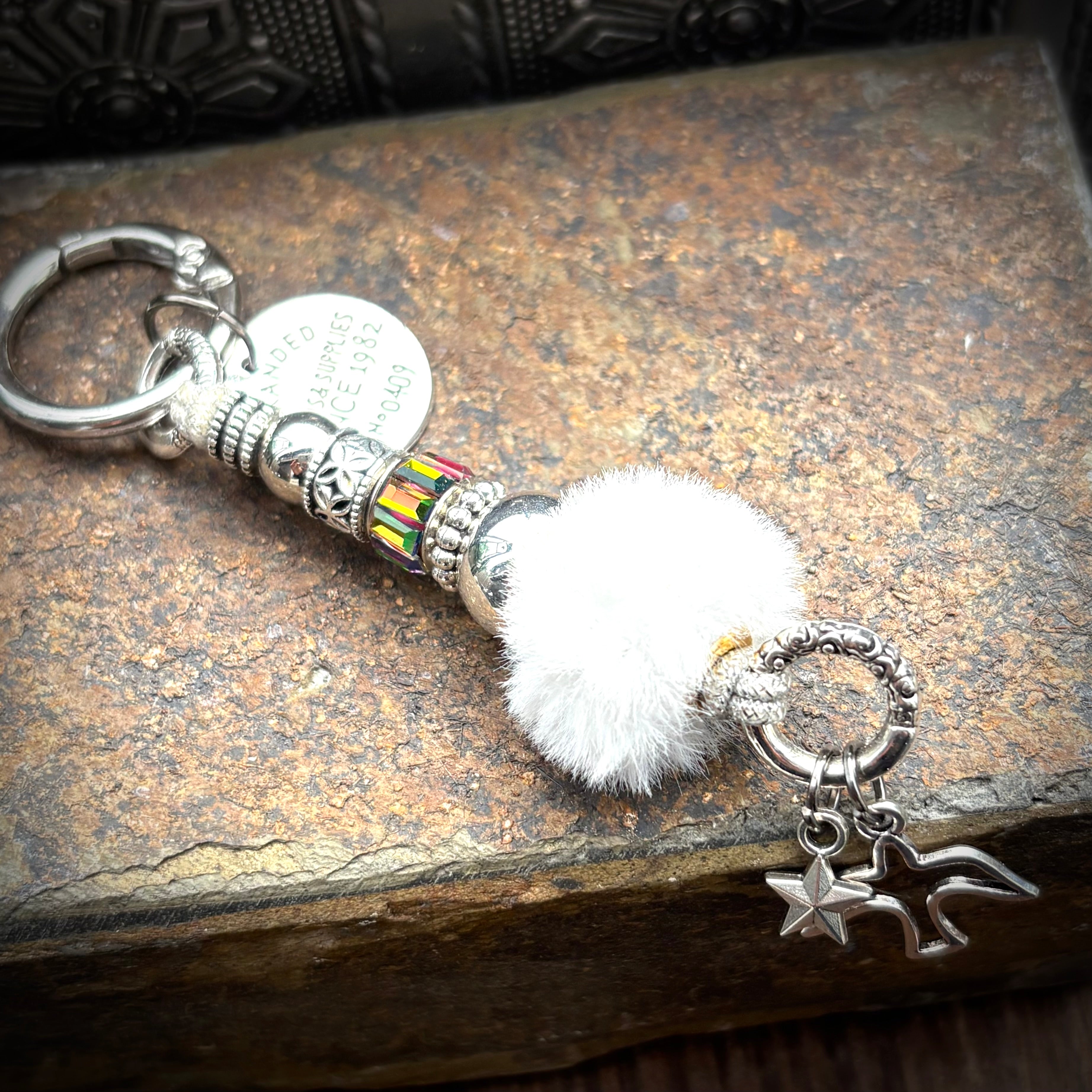 Rainbow Snowbird Keychain / Charm