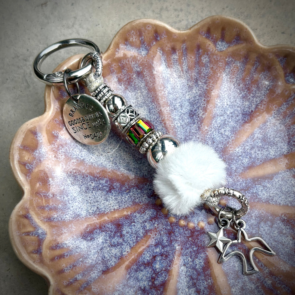 Rainbow Snowbird Keychain / Charm