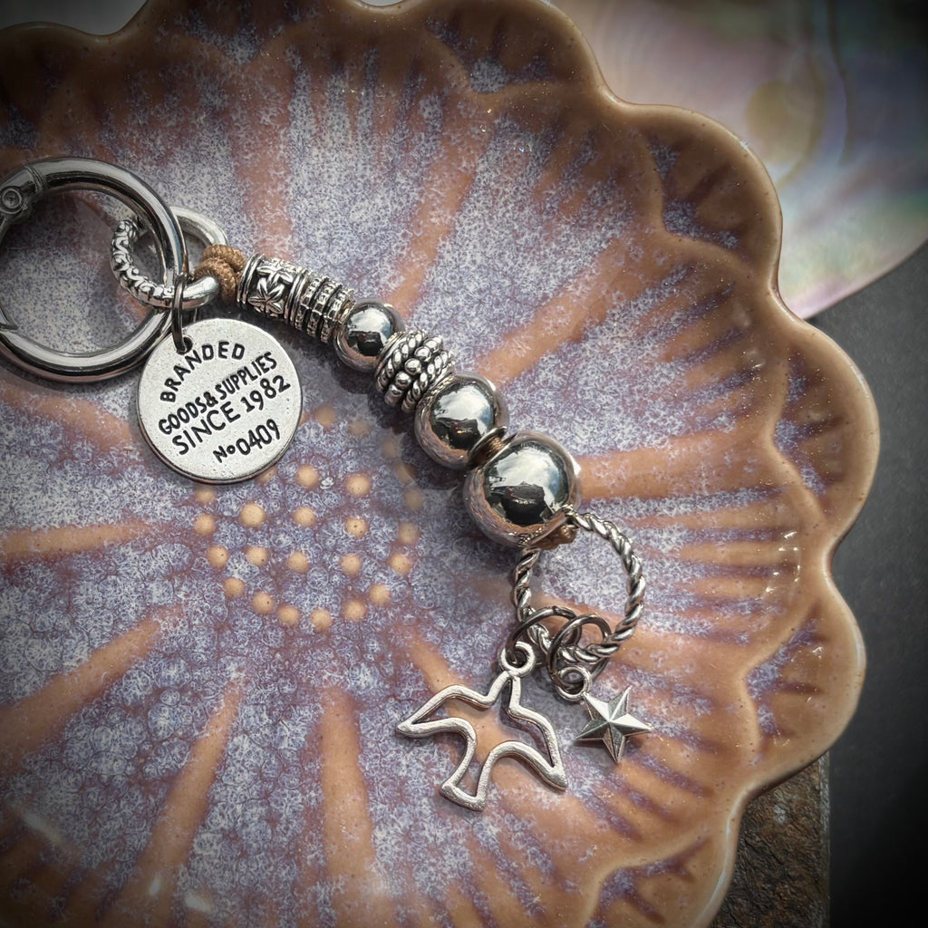 Silver Line Flyer Keychain / Charm