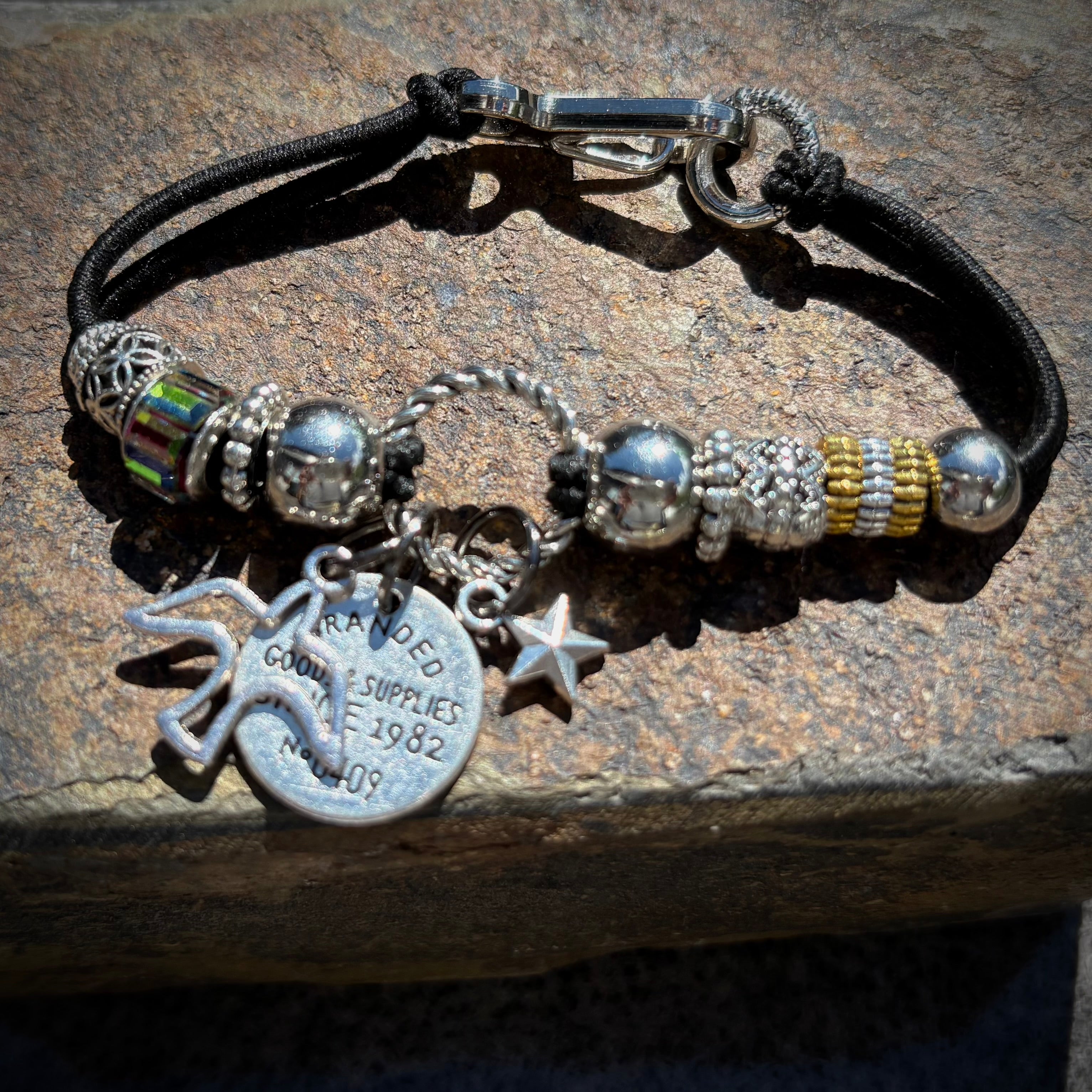 Silver Groove Rainbow Warrior Bracelet
